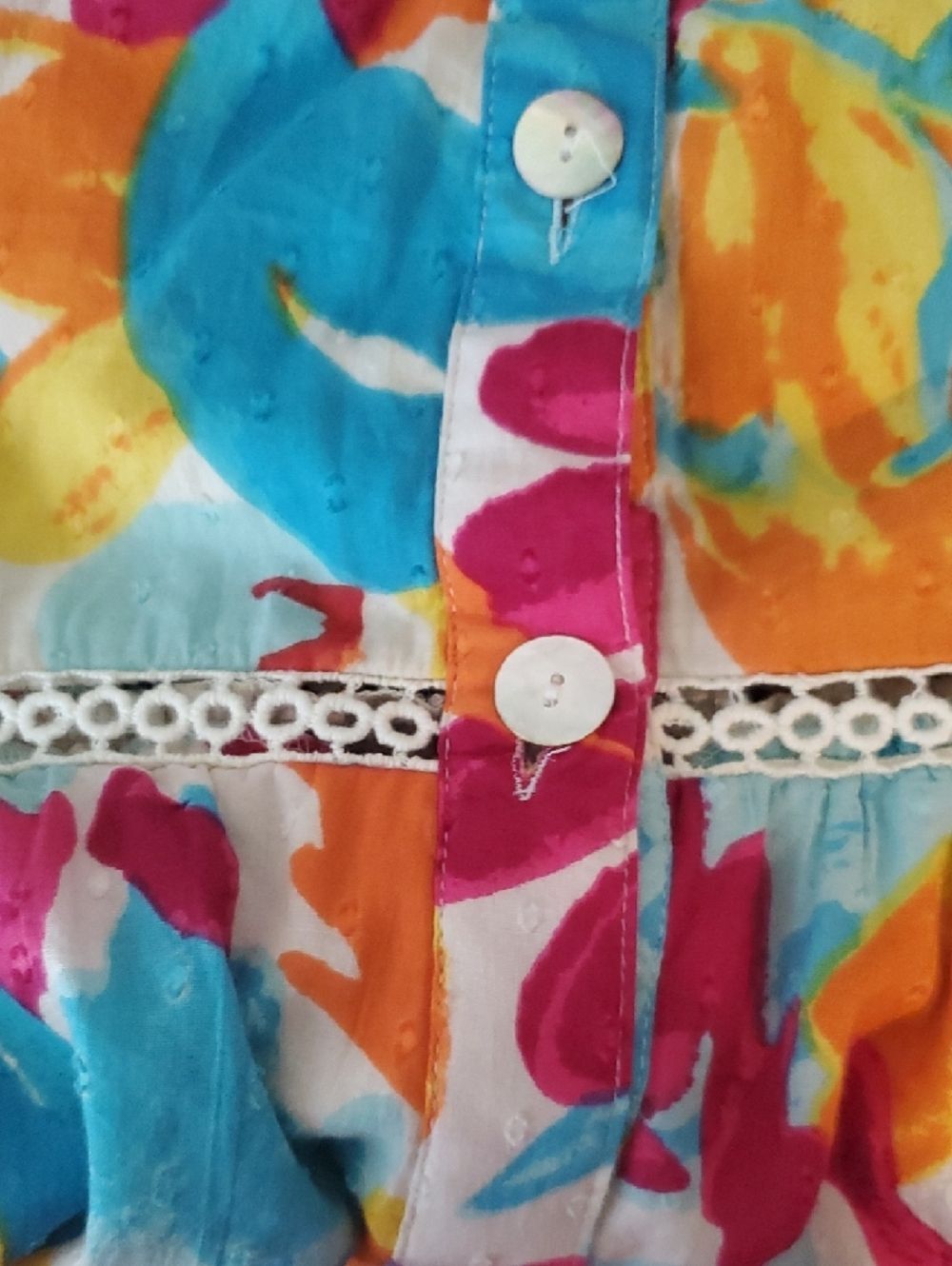 Harlow & Rose Multicolor Floral Midi Dress 2XL Spaghetti Strap Button Front - Picture 8 of 8